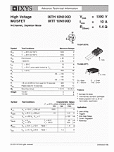 DataSheet IXTH10N100D pdf